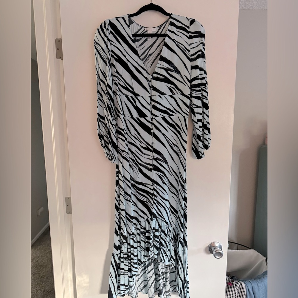 Leith Turquoise & Black Zebra Maxi - Size S